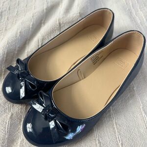 Janie and Jack Navy Patent Leather Ballet Flats sz 12